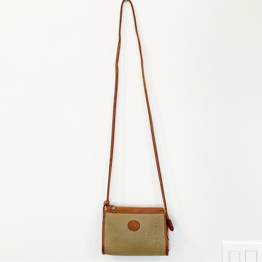 Vintage 80/90s Y2K Dooney & Bourke Leather Calfskin Mini Zip Top Cross Body Bag - Picture 7 of 16